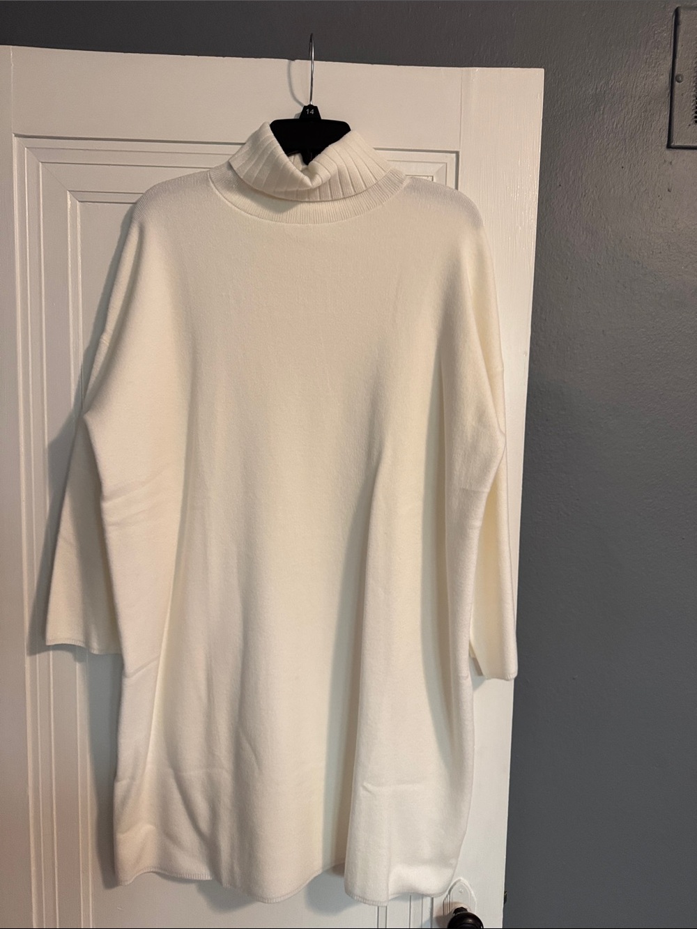Pomander Place Cream Turtleneck Sweater Tunic